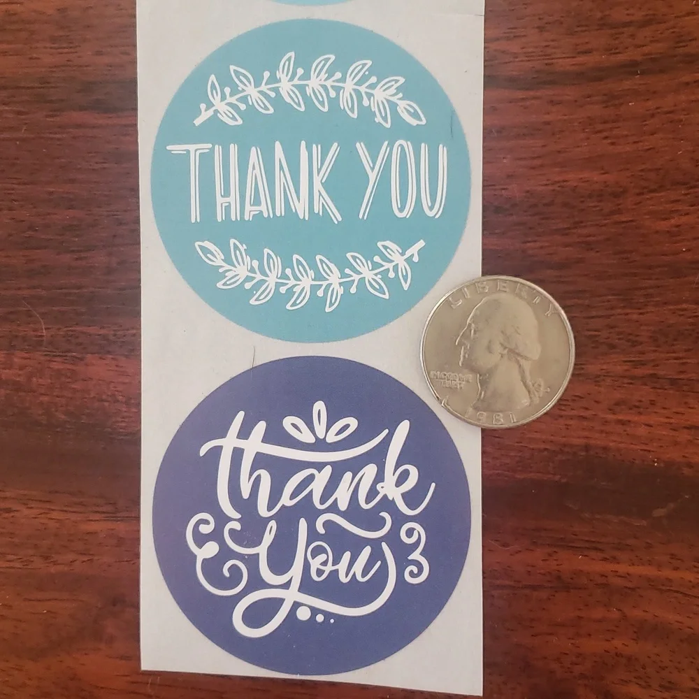 3/$15 THANK YOU STICKERS Set of 50 LARGE 2